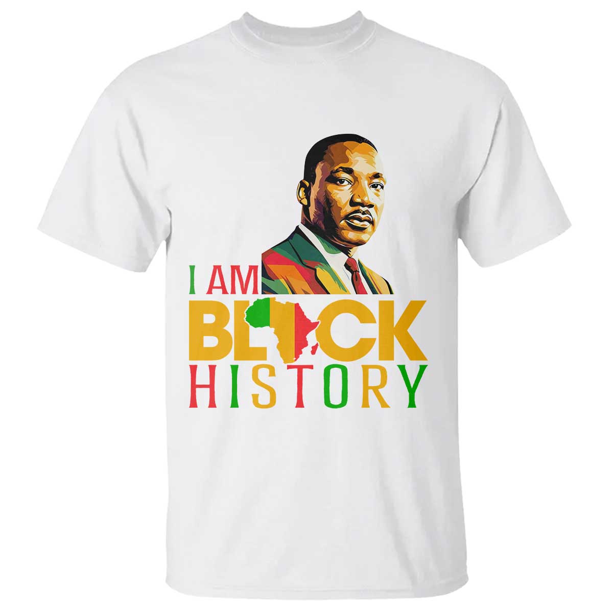I Am Black History T Shirt Martin Luther Jr King African American Pride TS14 White Print Your Wear