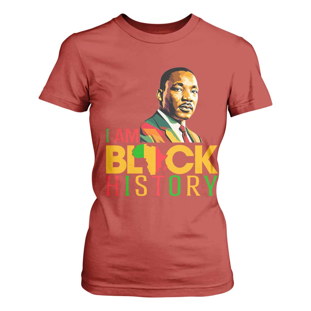 I Am Black History T Shirt For Women Martin Luther Jr King African American Pride TS14 Red Print Your Wear