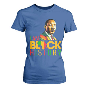I Am Black History T Shirt For Women Martin Luther Jr King African American Pride TS14 Royal Blue Print Your Wear