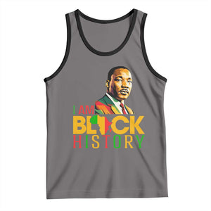 I Am Black History Tank Top Martin Luther Jr King African American Pride TS14 Deep Heather Black Print Your Wear