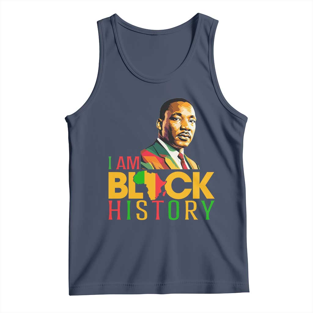 I Am Black History Tank Top Martin Luther Jr King African American Pride TS14 Navy Print Your Wear