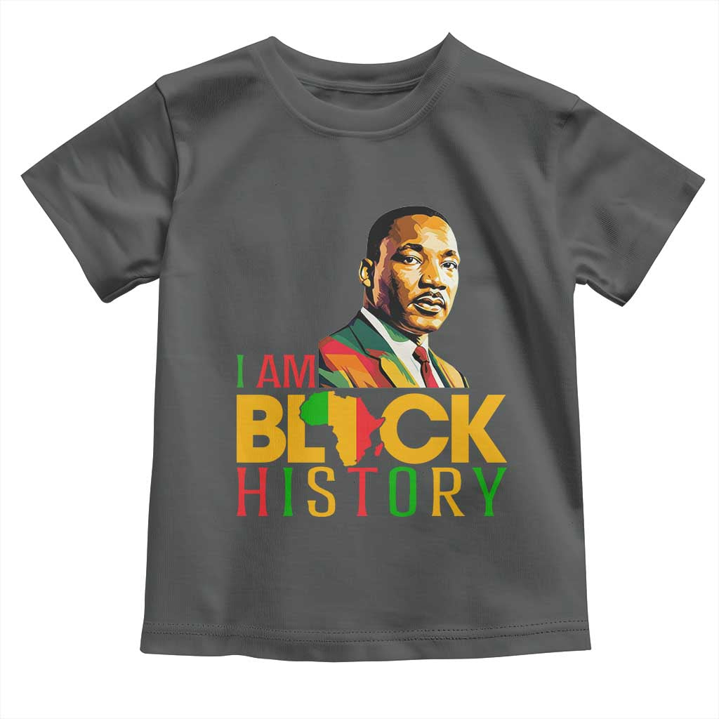 I Am Black History Toddler T Shirt Martin Luther Jr King African American Pride TS14 Dark Heather Print Your Wear