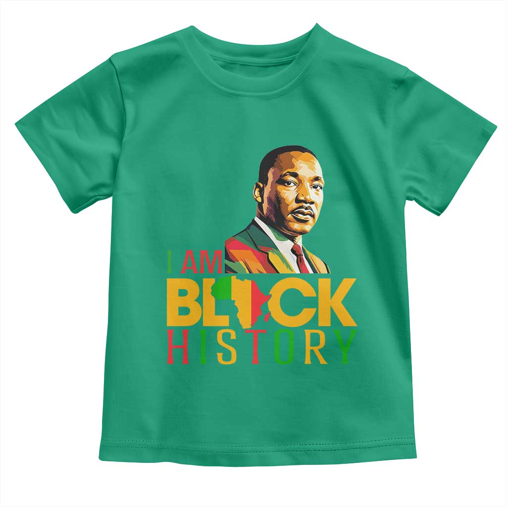 I Am Black History Toddler T Shirt Martin Luther Jr King African American Pride TS14 Irish Green Print Your Wear