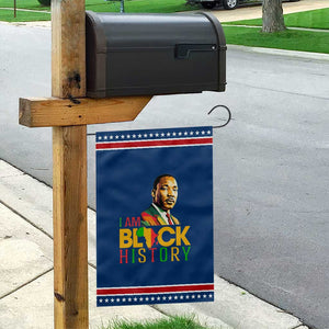 I Am Black History Garden Flag Martin Luther Jr King African American Pride TS14 Classic Blue Red Print Your Wear