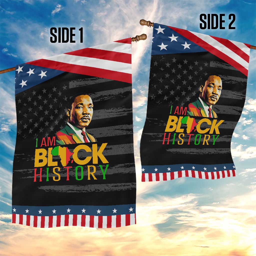 I Am Black History Garden Flag Martin Luther Jr King African American Pride TS14 Print Your Wear