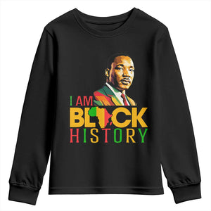 I Am Black History Youth Sweatshirt Martin Luther Jr King African American Pride TS14 Black Print Your Wear