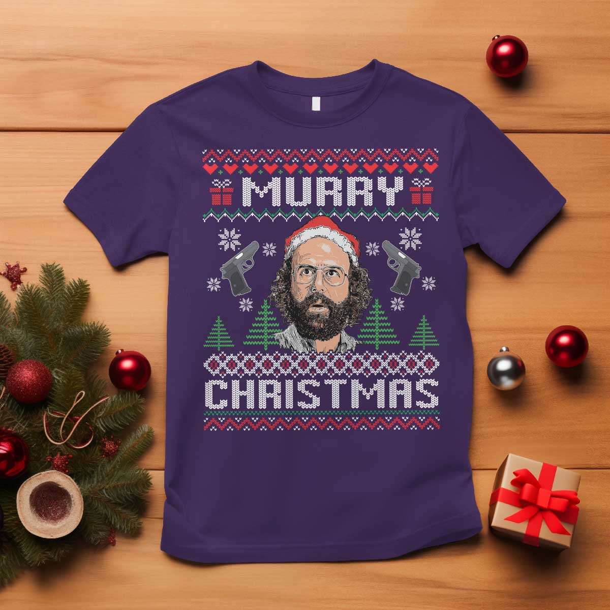 Murray Christmas T Shirt Funny Stranger Holiday Meme TS14 Purple Print Your Wear