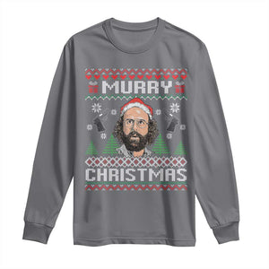 Murray Christmas Long Sleeve Shirt Funny Stranger Holiday Meme TS14 Charcoal Print Your Wear