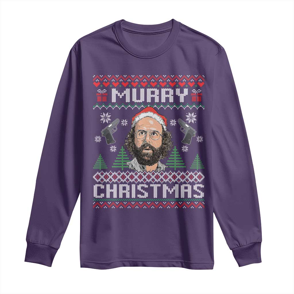 Murray Christmas Long Sleeve Shirt Funny Stranger Holiday Meme TS14 Purple Print Your Wear