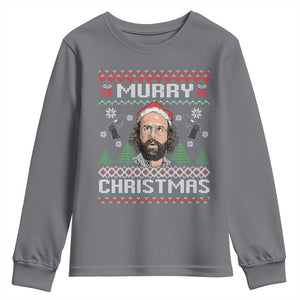 Murray Christmas Youth Sweatshirt Funny Stranger Holiday Meme TS14 Charcoal Print Your Wear