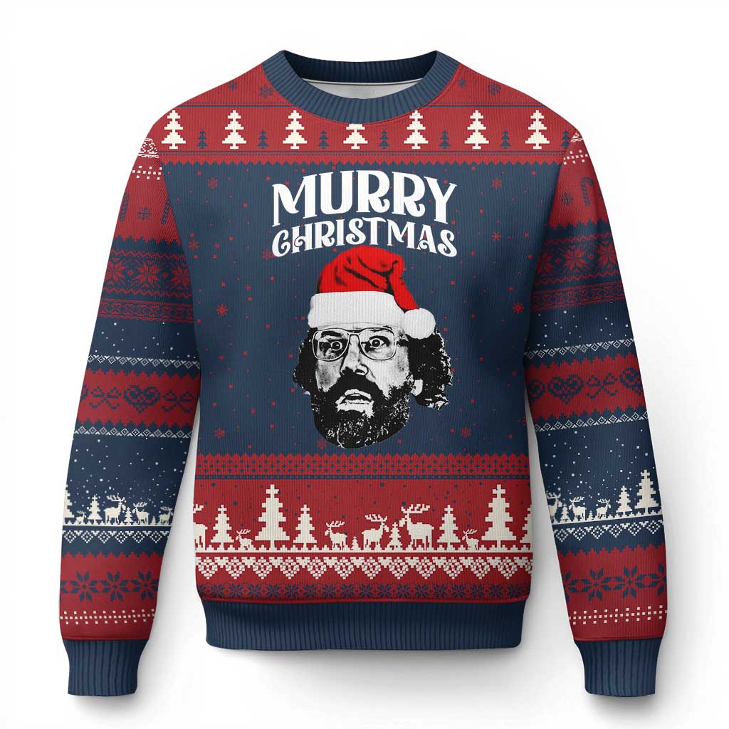 Murray Christmas Ugly Christmas Sweater Funny Stranger Xmas TS14 Navy Red Print Your Wear