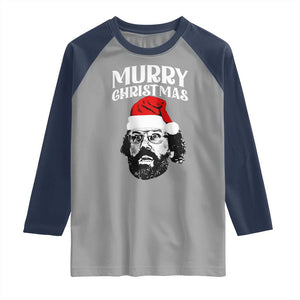 Murray Christmas Raglan Shirt Funny Stranger Xmas TS14 Sport Gray Navy Print Your Wear