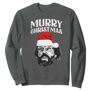 Murray Christmas Sweatshirt Funny Stranger Xmas TS14 Dark Heather Print Your Wear