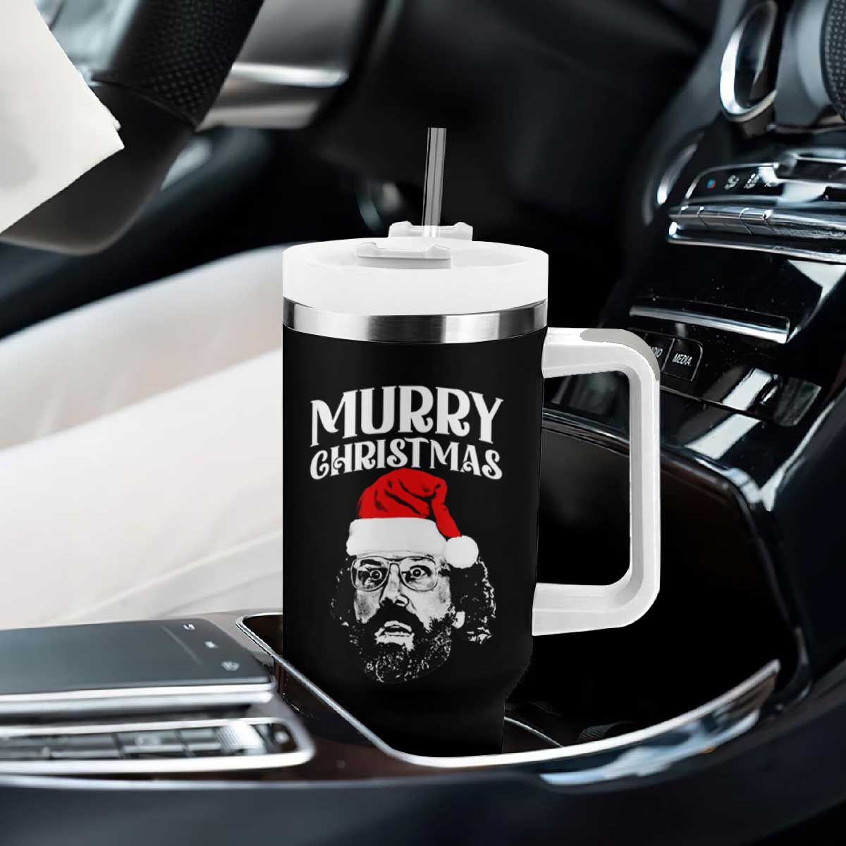 Murray Christmas Tumbler With Handle Funny Stranger Xmas TS14 Print Your Wear