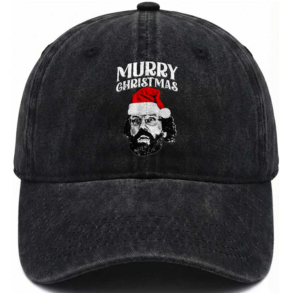 Murray Christmas Washed Cotton Baseball Cap Funny Stranger Xmas TS14 Washed Cap Universal Fit Black Print Your Wear