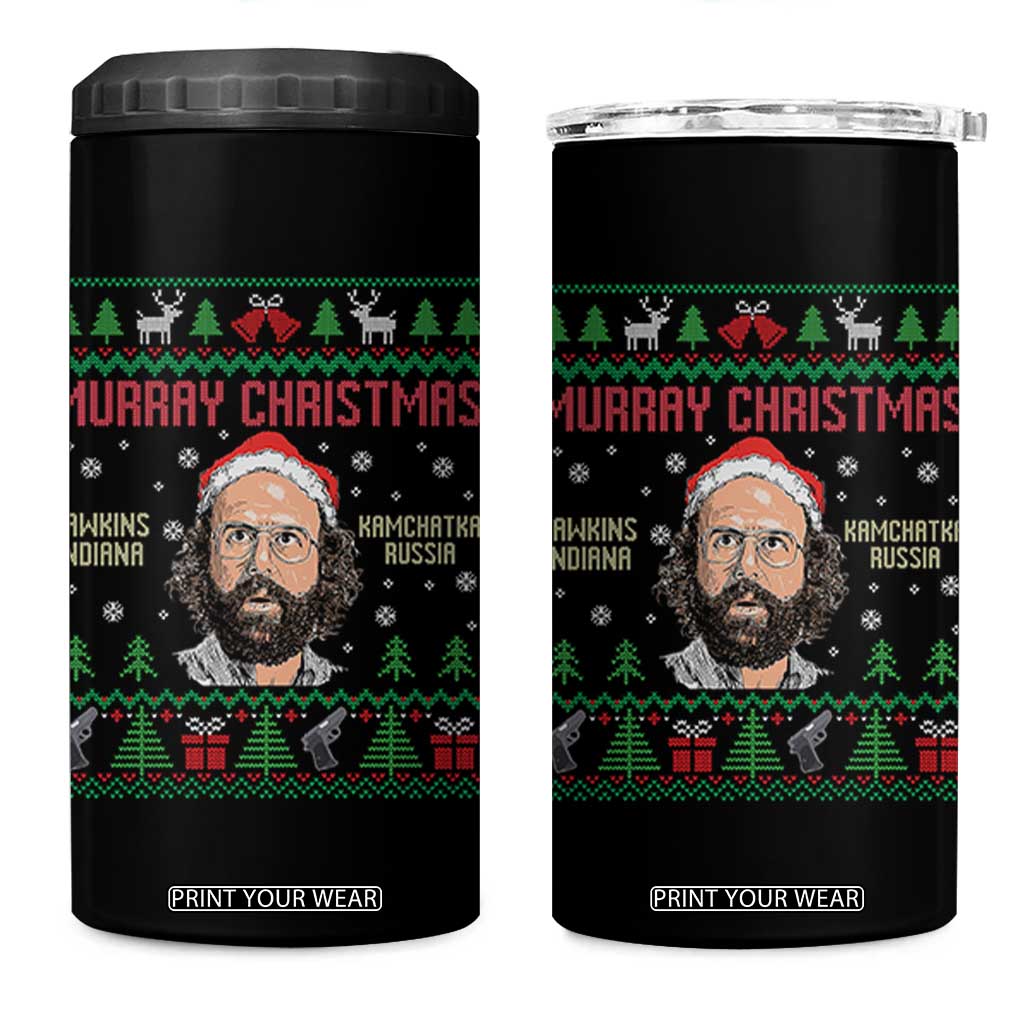 Stranger Christmas 4 in 1 Can Cooler Tumbler Funny Murray Hawkins TS14 One Size: 16 oz Black Print Your Wear