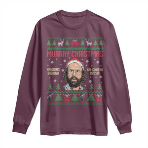 Stranger Christmas Long Sleeve Shirt Funny Murray Hawkins TS14 Maroon Print Your Wear