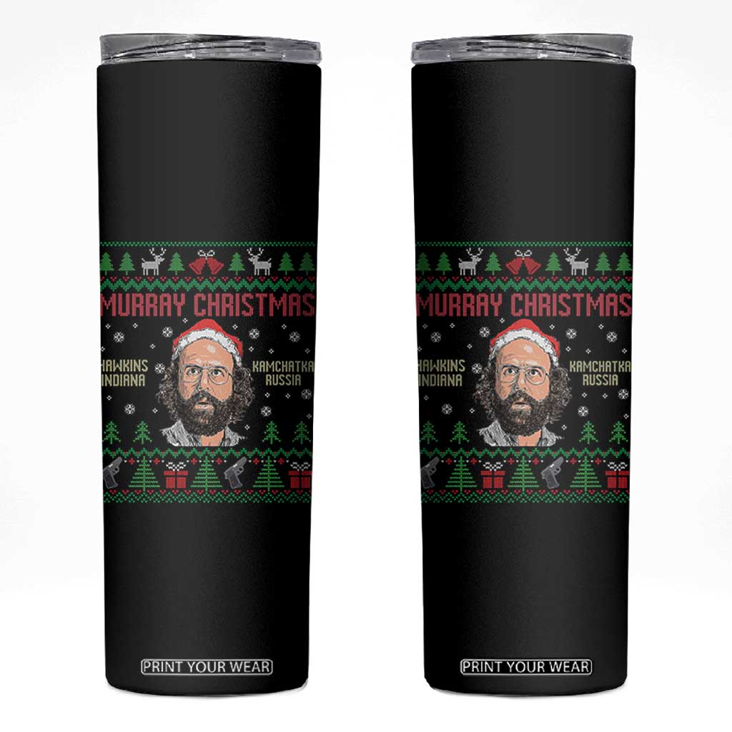 Stranger Christmas Skinny Tumbler Funny Murray Hawkins TS14 Black Print Your Wear