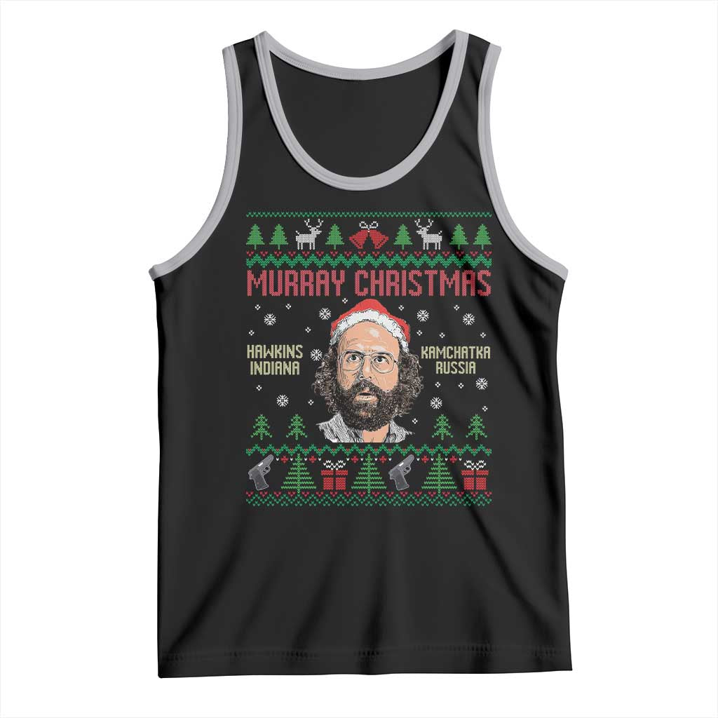Stranger Christmas Tank Top Funny Murray Hawkins TS14 Black Athletic Heather Print Your Wear