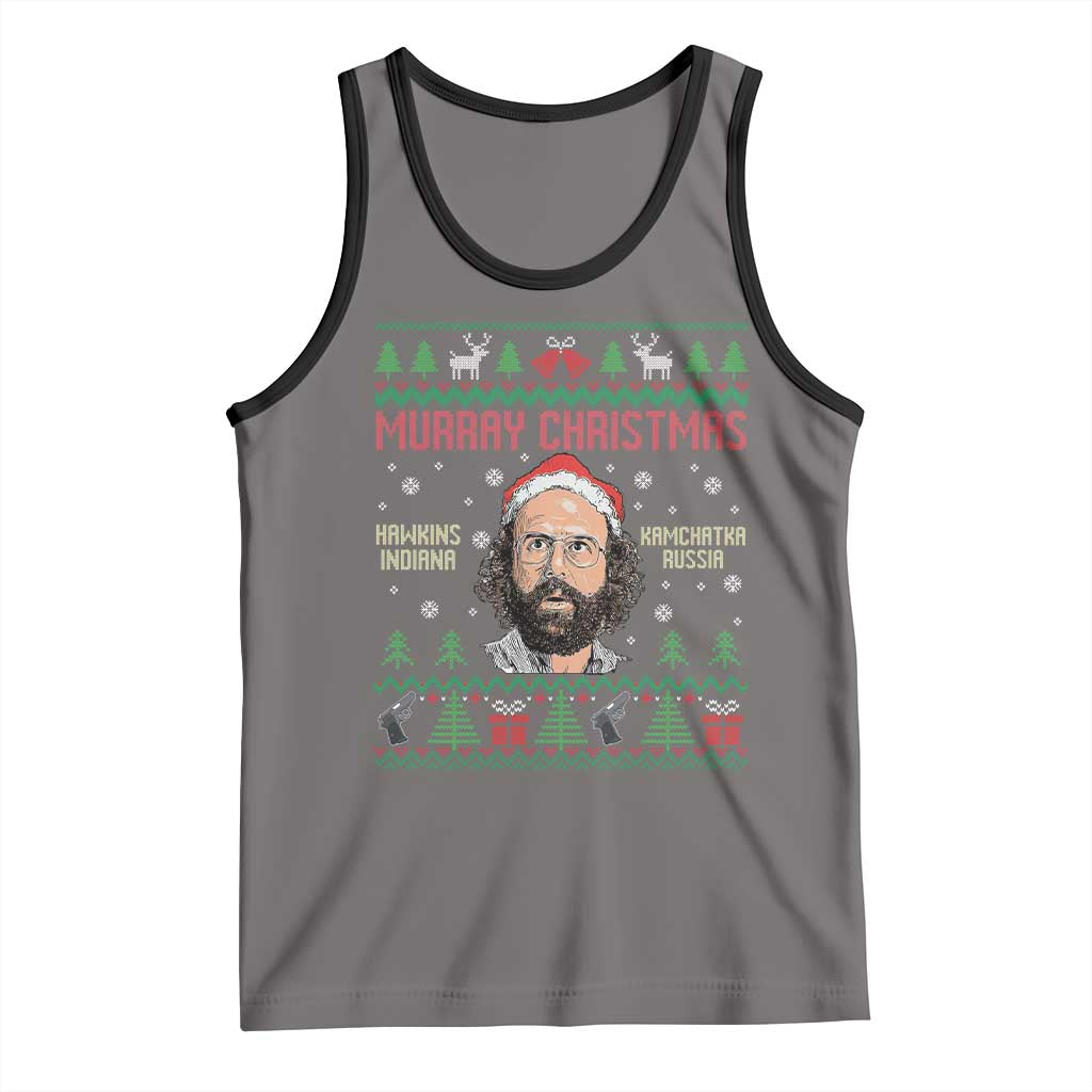 Stranger Christmas Tank Top Funny Murray Hawkins TS14 Deep Heather Black Print Your Wear