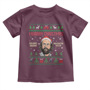Stranger Christmas Toddler T Shirt Funny Murray Hawkins TS14 Maroon Print Your Wear