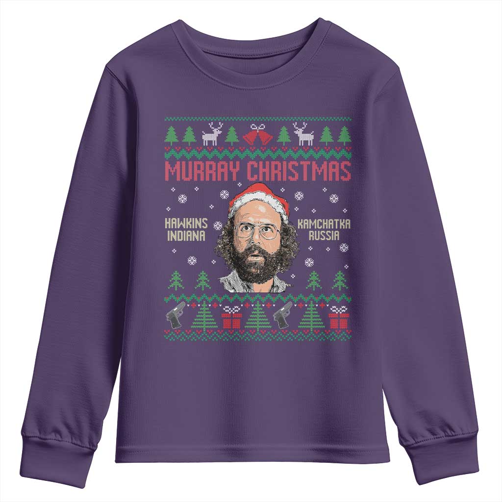Stranger Christmas Youth Sweatshirt Funny Murray Hawkins TS14 Purple Print Your Wear