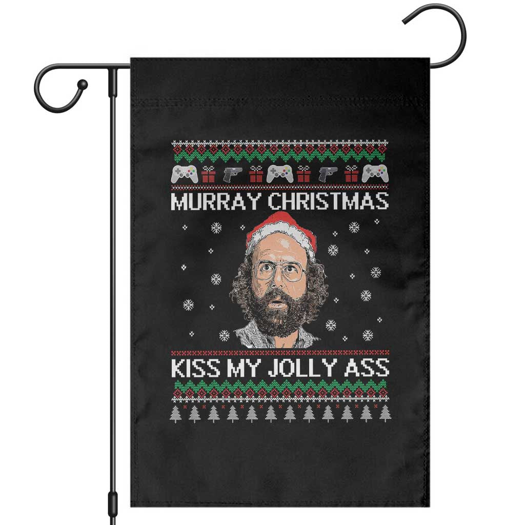 Stranger Christmas Garden Flag Santa Murray Kiss My Jolly Ass TS14 Black Print Your Wear