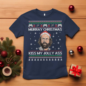 Stranger Christmas T Shirt Santa Murray Kiss My Jolly Ass TS14 Navy Print Your Wear