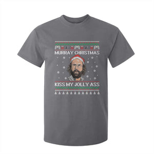 Stranger Christmas T Shirt For Kid Santa Murray Kiss My Jolly Ass TS14 Charcoal Print Your Wear