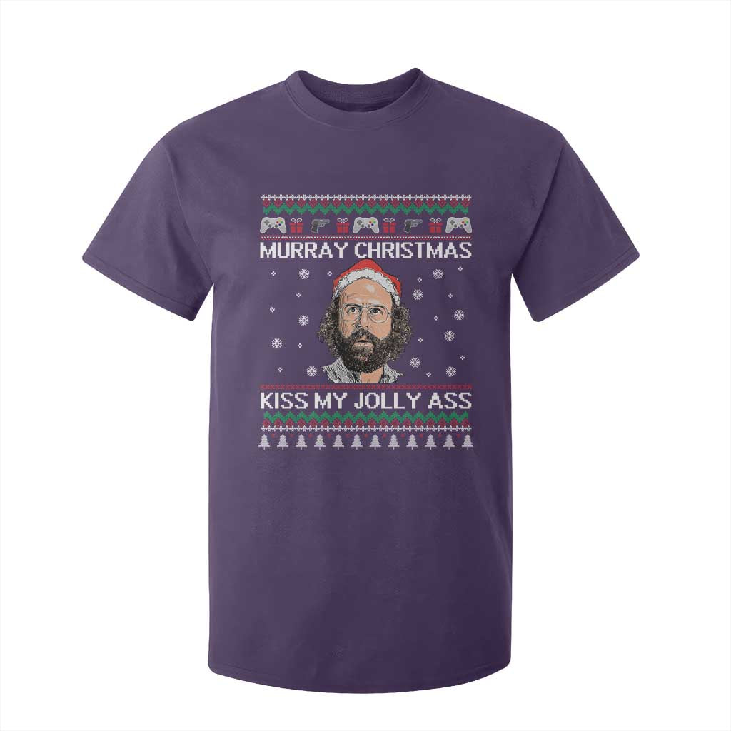Stranger Christmas T Shirt For Kid Santa Murray Kiss My Jolly Ass TS14 Purple Print Your Wear