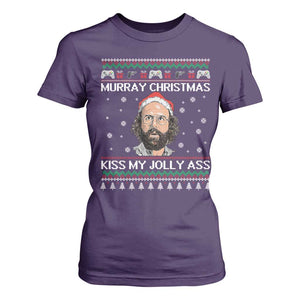 Stranger Christmas T Shirt For Women Santa Murray Kiss My Jolly Ass TS14 Purple Print Your Wear