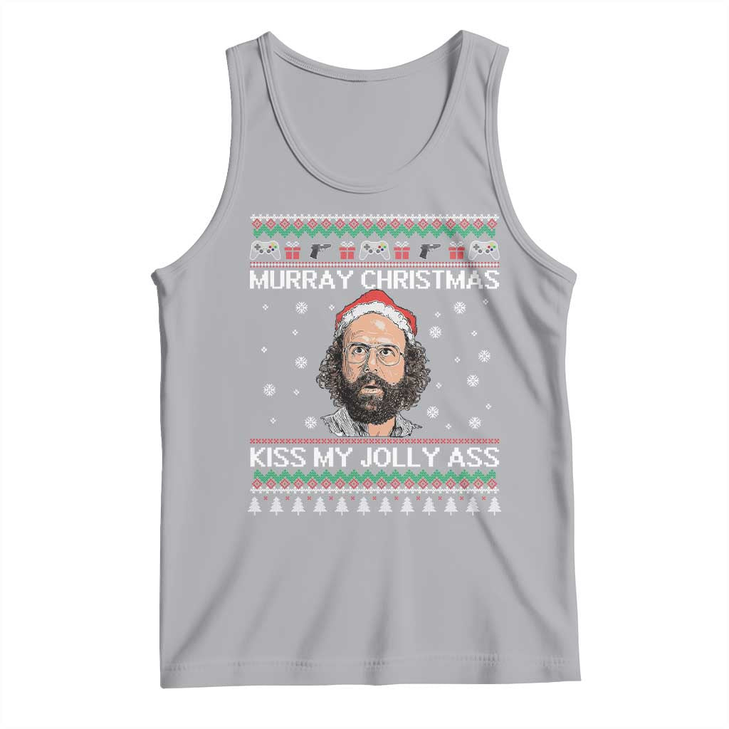 Stranger Christmas Tank Top Santa Murray Kiss My Jolly Ass TS14 Athletic Heather Print Your Wear