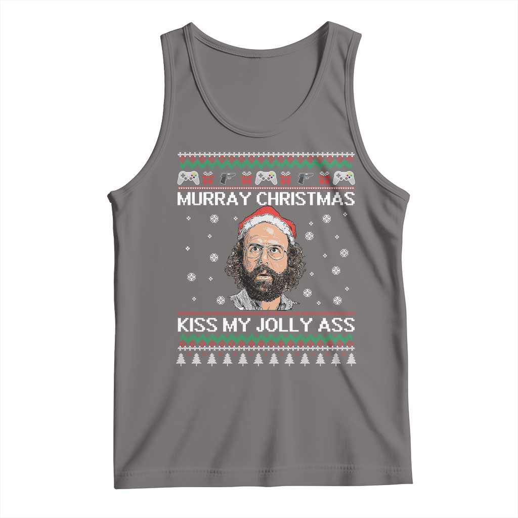 Stranger Christmas Tank Top Santa Murray Kiss My Jolly Ass TS14 Deep Heather Print Your Wear
