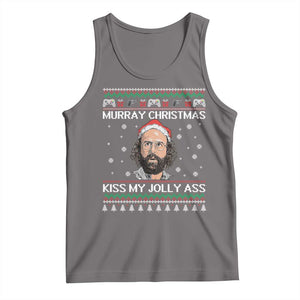 Stranger Christmas Tank Top Santa Murray Kiss My Jolly Ass TS14 Deep Heather Print Your Wear