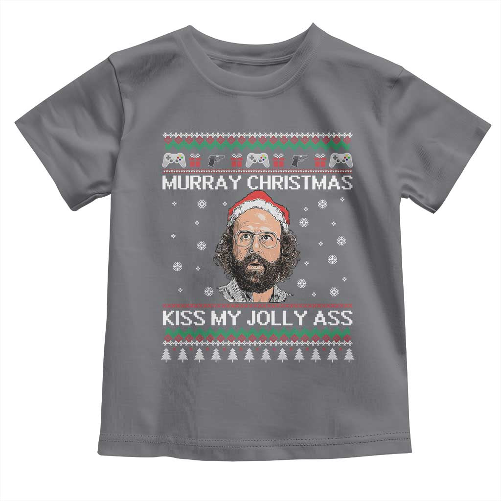 Stranger Christmas Toddler T Shirt Santa Murray Kiss My Jolly Ass TS14 Charcoal Print Your Wear