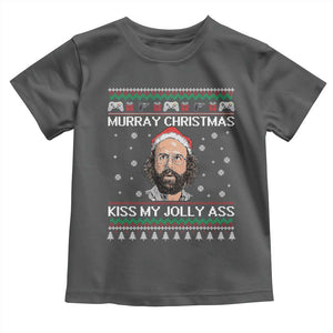 Stranger Christmas Toddler T Shirt Santa Murray Kiss My Jolly Ass TS14 Dark Heather Print Your Wear