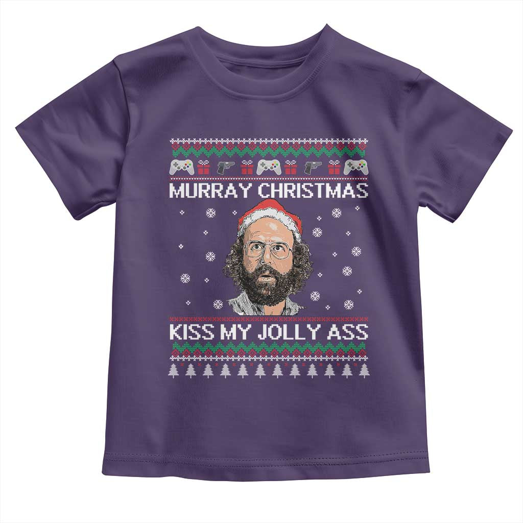 Stranger Christmas Toddler T Shirt Santa Murray Kiss My Jolly Ass TS14 Purple Print Your Wear