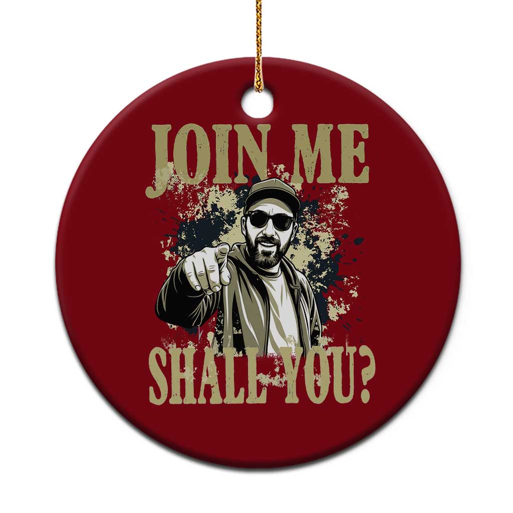 Adam Memorial Tribute Ceramic Ornament Join Me Shall You TS14 1pc Red Print Your Wear
