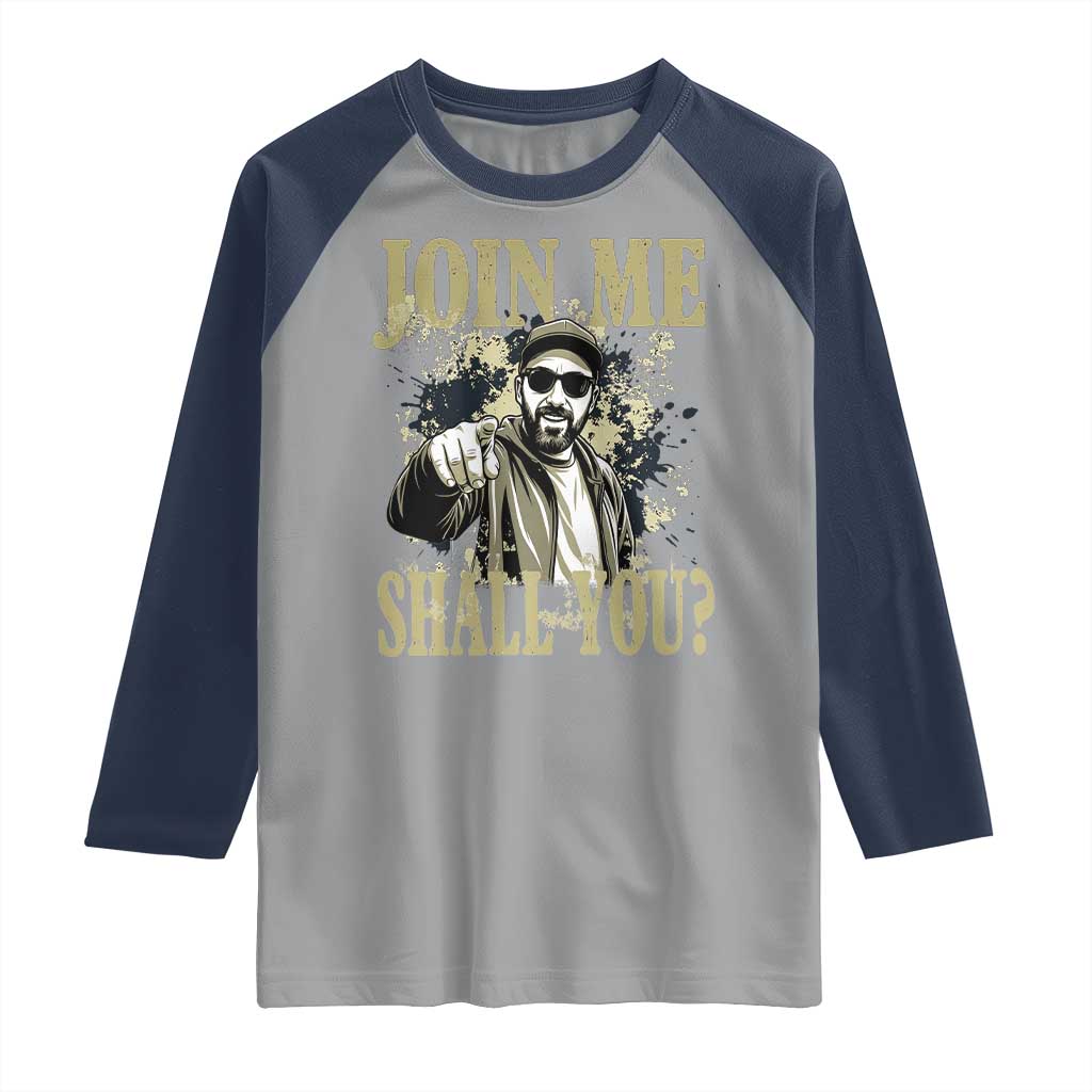 Adam Memorial Tribute Raglan Shirt Join Me Shall You TS14 Sport Gray Navy Print Your Wear