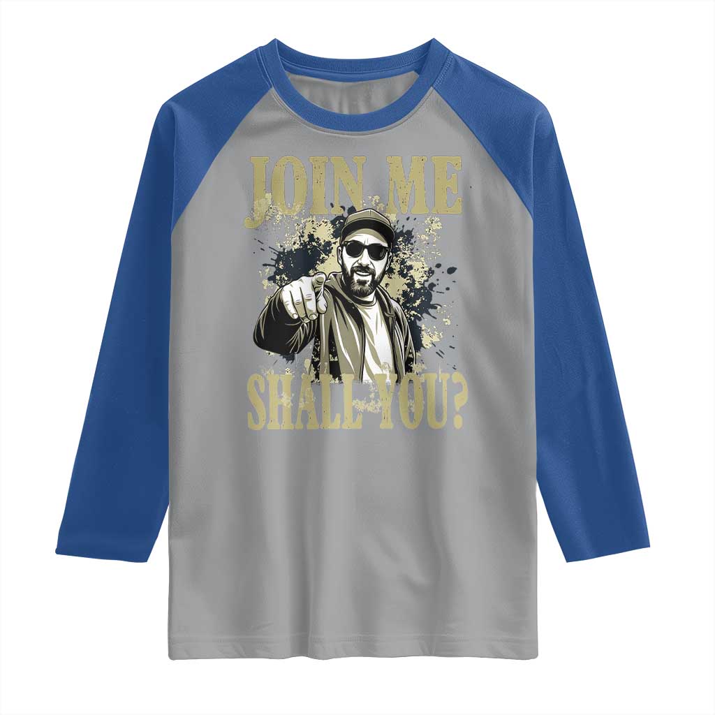 Adam Memorial Tribute Raglan Shirt Join Me Shall You TS14 Sport Gray Royal Print Your Wear