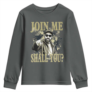 Adam Memorial Tribute Youth Sweatshirt Join Me Shall You TS14 Dark Heather Print Your Wear