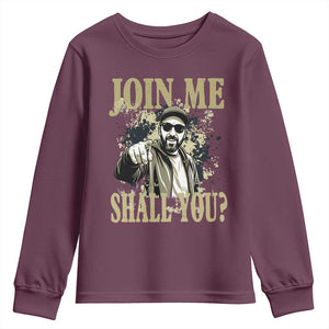 Adam Memorial Tribute Youth Sweatshirt Join Me Shall You TS14 Maroon Print Your Wear