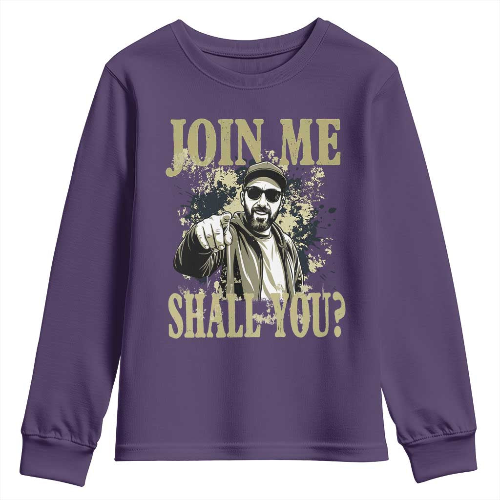 Adam Memorial Tribute Youth Sweatshirt Join Me Shall You TS14 Purple Print Your Wear
