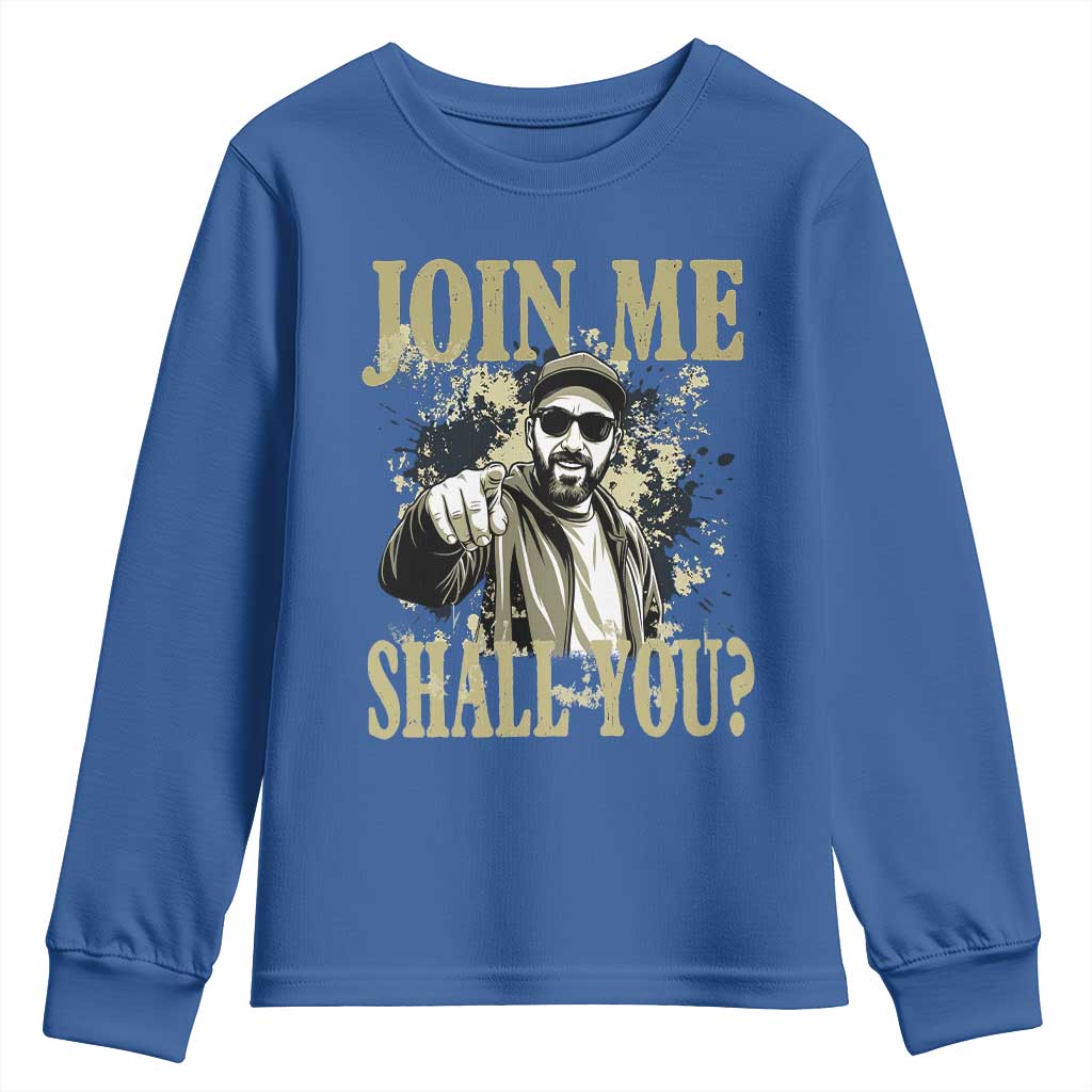 Adam Memorial Tribute Youth Sweatshirt Join Me Shall You TS14 Royal Blue Print Your Wear