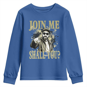 Adam Memorial Tribute Youth Sweatshirt Join Me Shall You TS14 Royal Blue Print Your Wear
