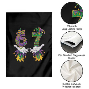 67 Mardi Gras Meme Garden Flag Funny Six Seven Hand Carnival Trendy TS14 Print Your Wear