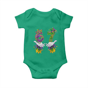 67 Mardi Gras Meme Baby Onesie Funny Six Seven Hand Carnival Trendy TS14 Irish Green Print Your Wear