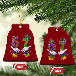 67 Mardi Gras Meme Ceramic Ornament Funny Six Seven Hand Carnival Trendy TS14 Print Your Wear