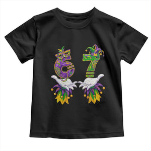67 Mardi Gras Meme Toddler T Shirt Funny Six Seven Hand Carnival Trendy TS14 Black Print Your Wear
