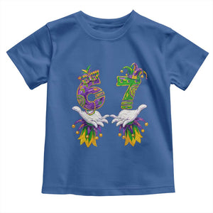 67 Mardi Gras Meme Toddler T Shirt Funny Six Seven Hand Carnival Trendy TS14 Royal Blue Print Your Wear